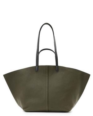 AllSaints Phoenix Leather East/West Tote - Green
