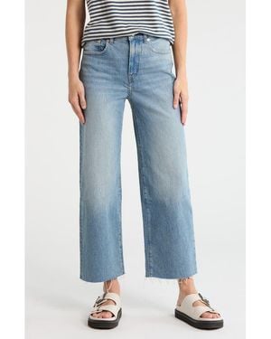 Madewell Wide Leg Ankle Crop Jeans - Blue