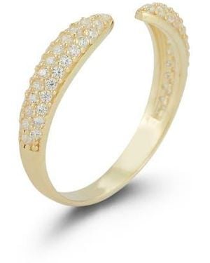Glaze Jewelry Cubic Zirconia Claw Split Shank Ring - White