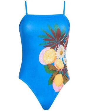 Hutch Tavy Gingham Convertible One-Piece Swimsuit - Blue