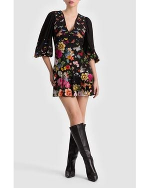 Alice + Olivia Irene Empire Waist Mini Dress - Black