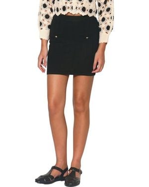 Walter Baker Leah Ribbed Sweater Skirt - Black