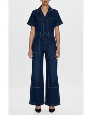 Pistola Jacob Wide Leg Denim Jumpsuit - Blue