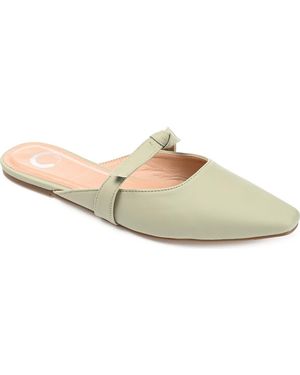 Journee Collection Missie Bow Mule - White