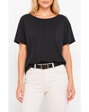 BLUEGREY Reversible Lace V-Neck T-Shirt - Black