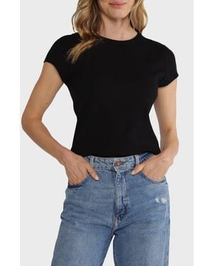 Matty M Jenna Short Sleeve T-Shirt - Black