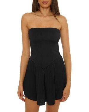 Becca Palma Strapless Cover-Up Minidress - Black