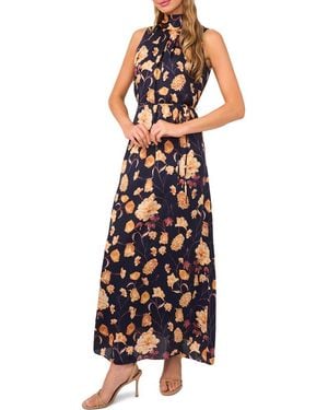 Ted Baker Sleeveless Floral Bow Back Maxi Dress - Black