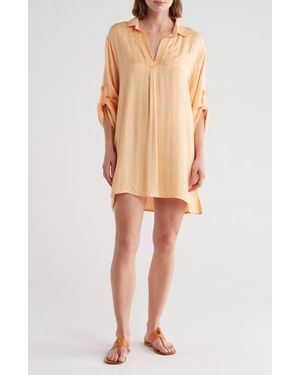 Boho Me Oversize Cover-Up Shirt - Orange