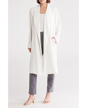 Eileen Fisher Silk Trench Coat - White
