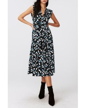 Diane von Furstenberg Livia Piano Print Midi Dress - Multicolor
