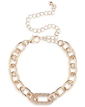 Nordstrom Rack Chunky Link Pavé Cz Bracelet - White