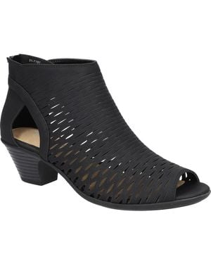 Easy Street Sunrise Cutout Bootie Sandal - Black