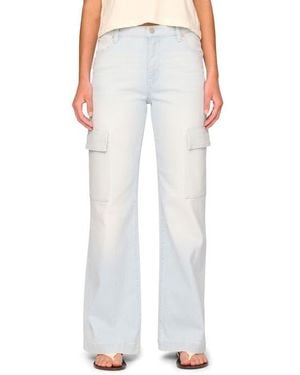 DL1961 Zoie Relaxed Wide Leg Cargo Jeans - White