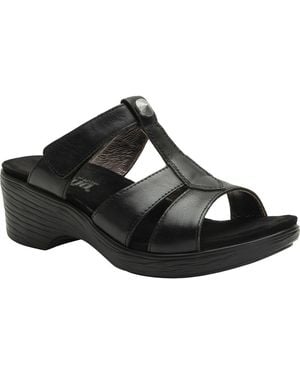 Alegria By Pg Lite Shantal Platform Slide Sandal - Black
