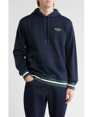 Quiksilver Dion Stripe Trim Hoodie - Blue