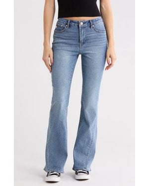 Seven7 Generation High Waist Flare Jeans - Blue