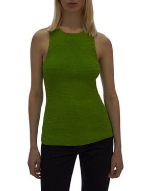 Helmut Lang Ribbon Sweater Tank - Green