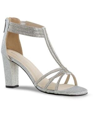Touch Ups Gabriella Shimmer Rhinestone Sandal - White