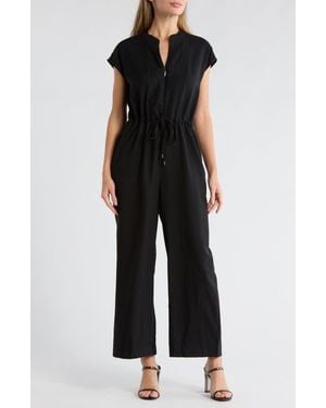 Ellen Tracy Crinkle Jumpsuit - Black