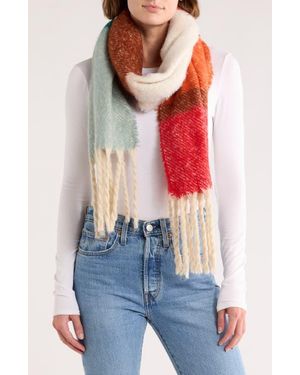 AREA STARS Cozy Stripe Fringe Scarf - Blue