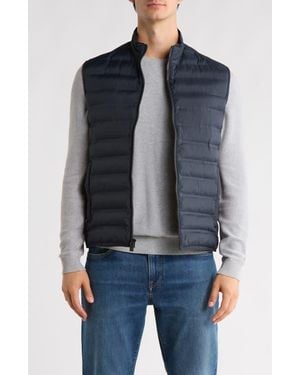 Hart Schaffner Marx Water Resistant Channel Quilted Puffer Vest - Blue