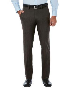 Haggar Cool 18 Pro Slim Fit Flat Front Pant - Black
