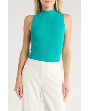 Theory Leenda Sleeveless Mock Neck Sweater - Blue