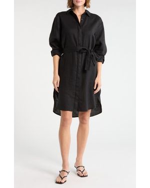 James Perse Linen Shirtdress - Black