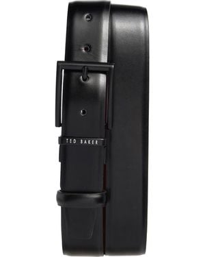 Ted Baker Reversible Leather Dress Belt - Black