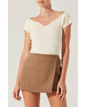 Astr Sweetheart Top - White
