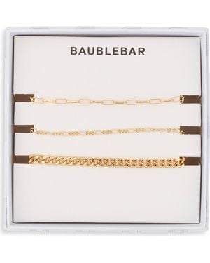 BaubleBar Just Add Set Of 3 Assorted Bracelets - White