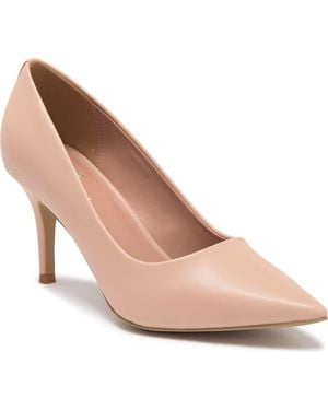 Linea Paolo Pointed Leather Pumps - Pink