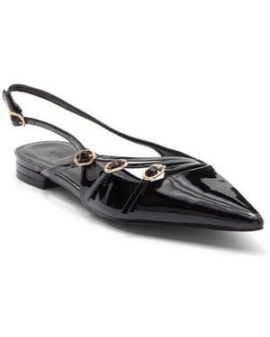Billini Hettie Pointed Toe Slingback Flat - Black