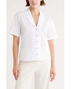 Scotch & Soda Cotton Camp Shirt - White