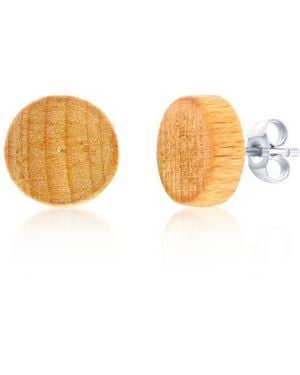 Black Jack Jewelry Wood Stud Earrings - Multicolor