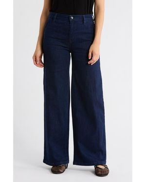 DKNY High Waist Tailored Pants - Blue