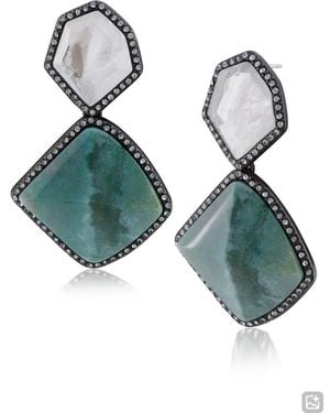 Jardin Geometric Crystal Drop Earrings (Nordstrom Exclusive) - Green