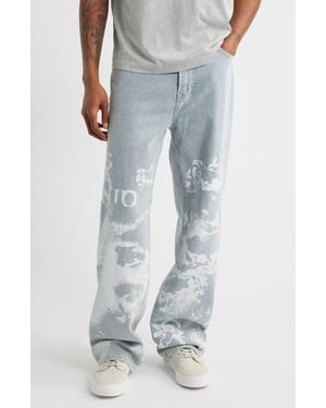 Saint Studio Vincenza Medici Graphic Jeans - Blue