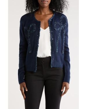 Ted Baker Ruffle Bow Cardigan - Blue