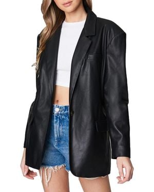 Blank NYC Faux Leather Blazer - Black