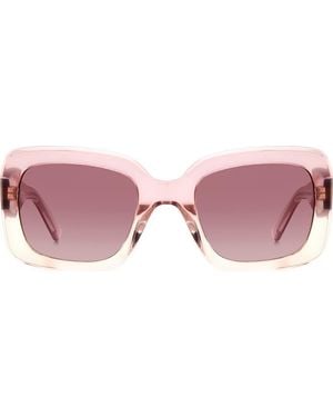 Kate Spade Bellamys 52Mm Gradient Rectangular Sunglasses - Pink