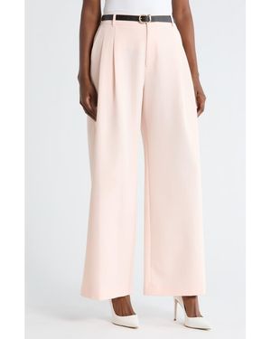 Gemma Jane Double Pleat Wide Leg Pants - Pink