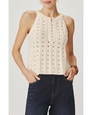 Splendid Foster Sleeveless Cotton Sweater - Blue