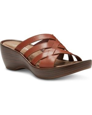 Eastland Poppy Leather Wedge Sandal - Brown