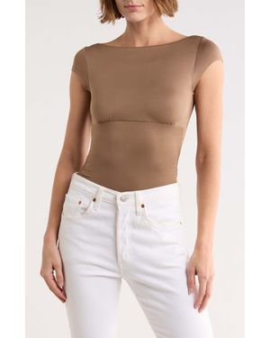 Blu Pepper Boat Neck Top - Natural