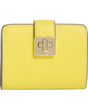 Kate Spade Phoebe Refined Leather Card Case - Yellow