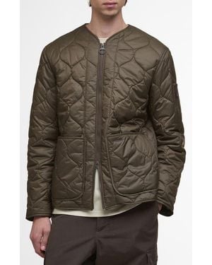 Barbour Re-Engineered Utility Onion Quilted Ripstop Jacket - Green
