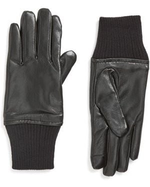 Steve Madden Faux Leather Gloves - Black