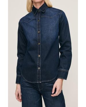 DL1961 Ines Denim Button-Up Shirt - Blue